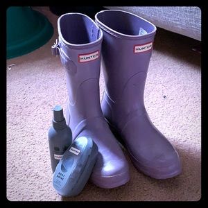 Hunter boots calf height Lavender purple